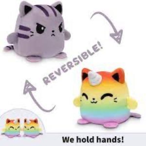 TeeTurtle - Plushmates - Magnetic Reversible Plushies Cat & Kittencorn